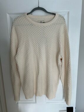 The Normal Brand Cream Textured Crewneck Sweater